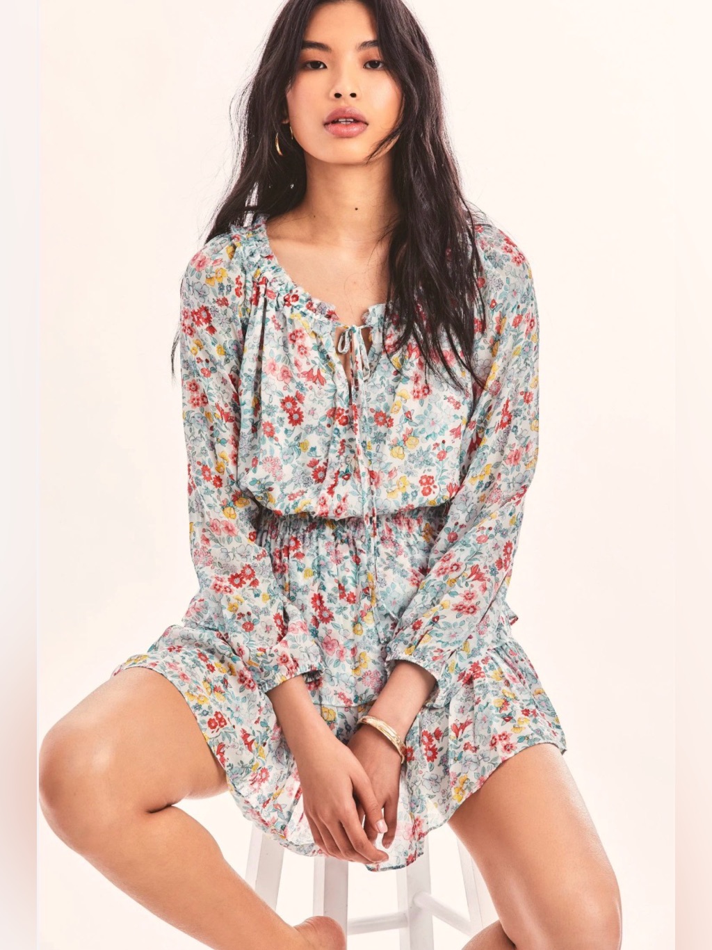 Loveshackfancy Popover Floral Mini Dress Size Xl